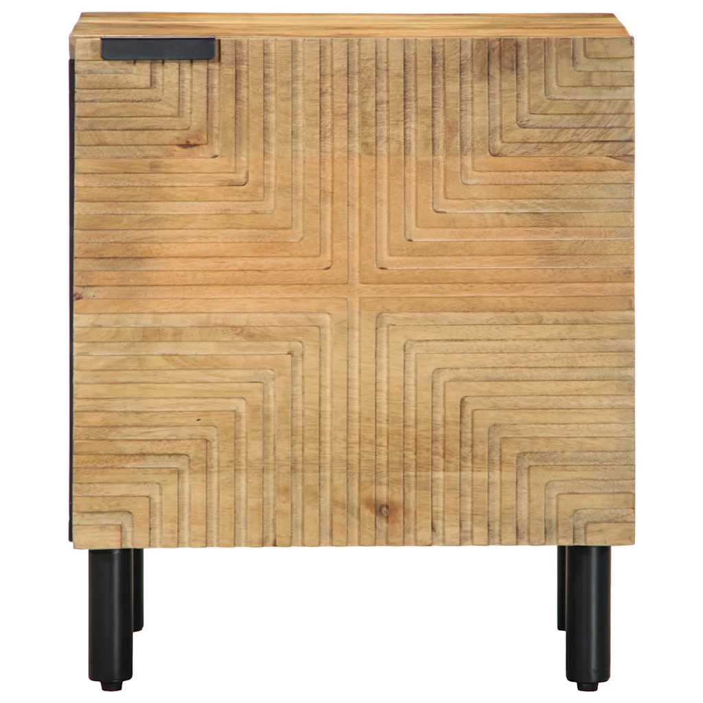 Table de chevet marron 40x33x46 cm bois de manguier solide - XIOS