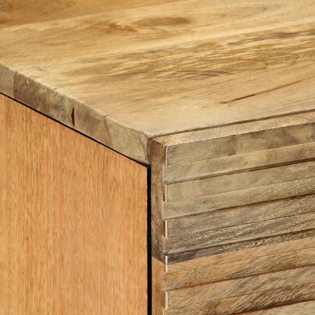 Table de chevet marron 40x33x46 cm bois de manguier solide - XIOS