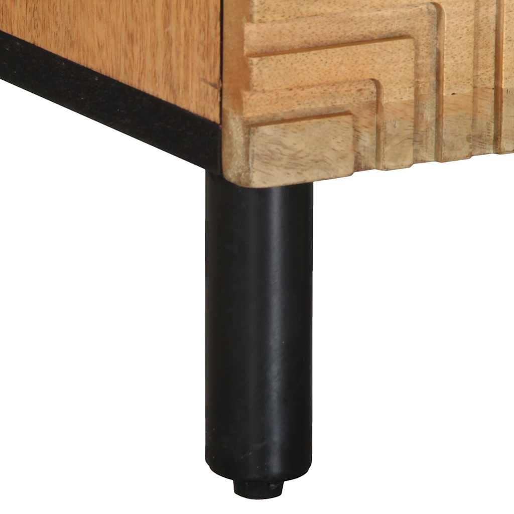 Table de chevet marron 40x33x46 cm bois de manguier solide - XIOS