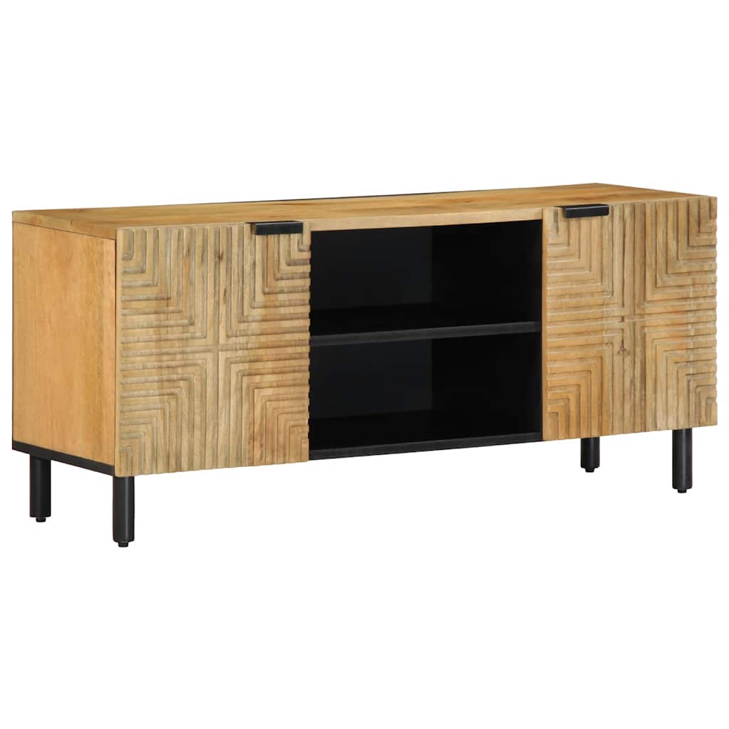 Meuble TV marron 105x33x46 cm Bois massif de manguier - XIOS
