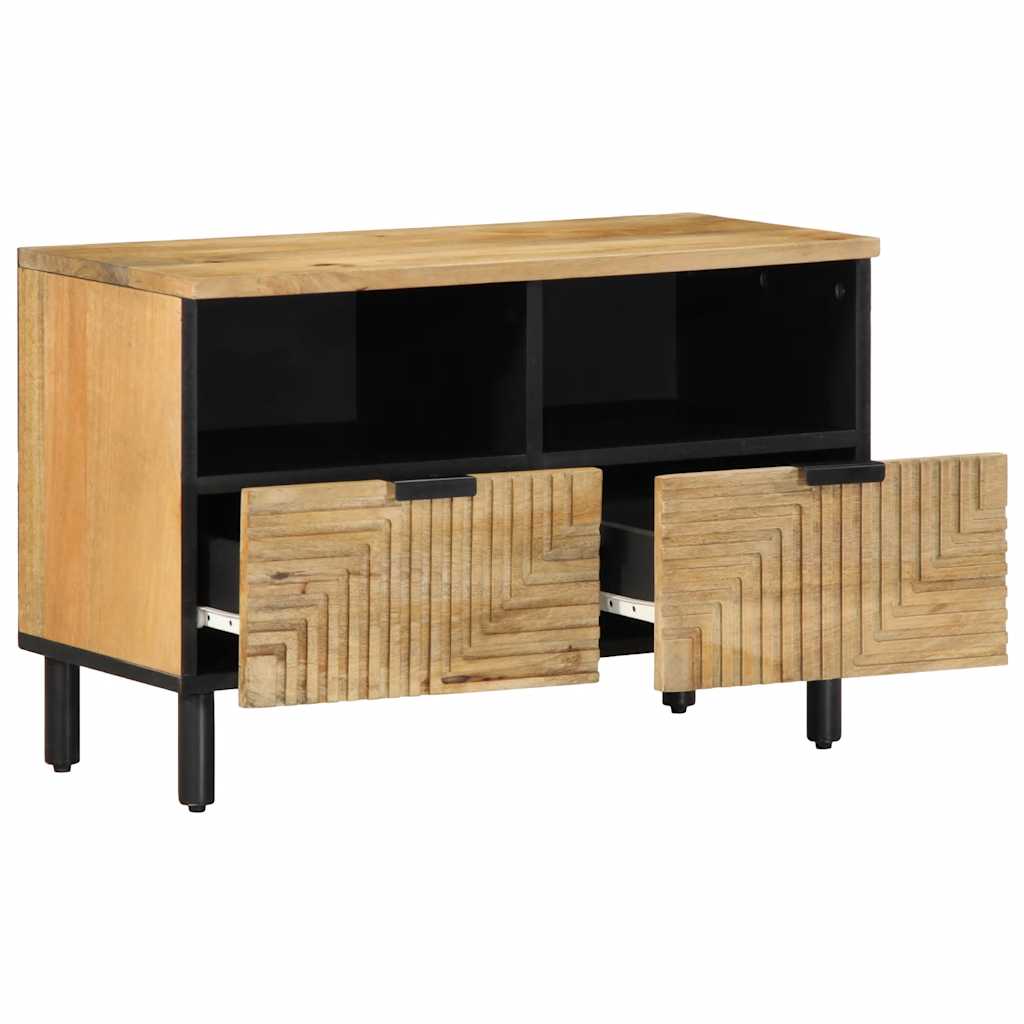 Meuble TV marron 70x33x46 cm bois massif de manguier - XIOS