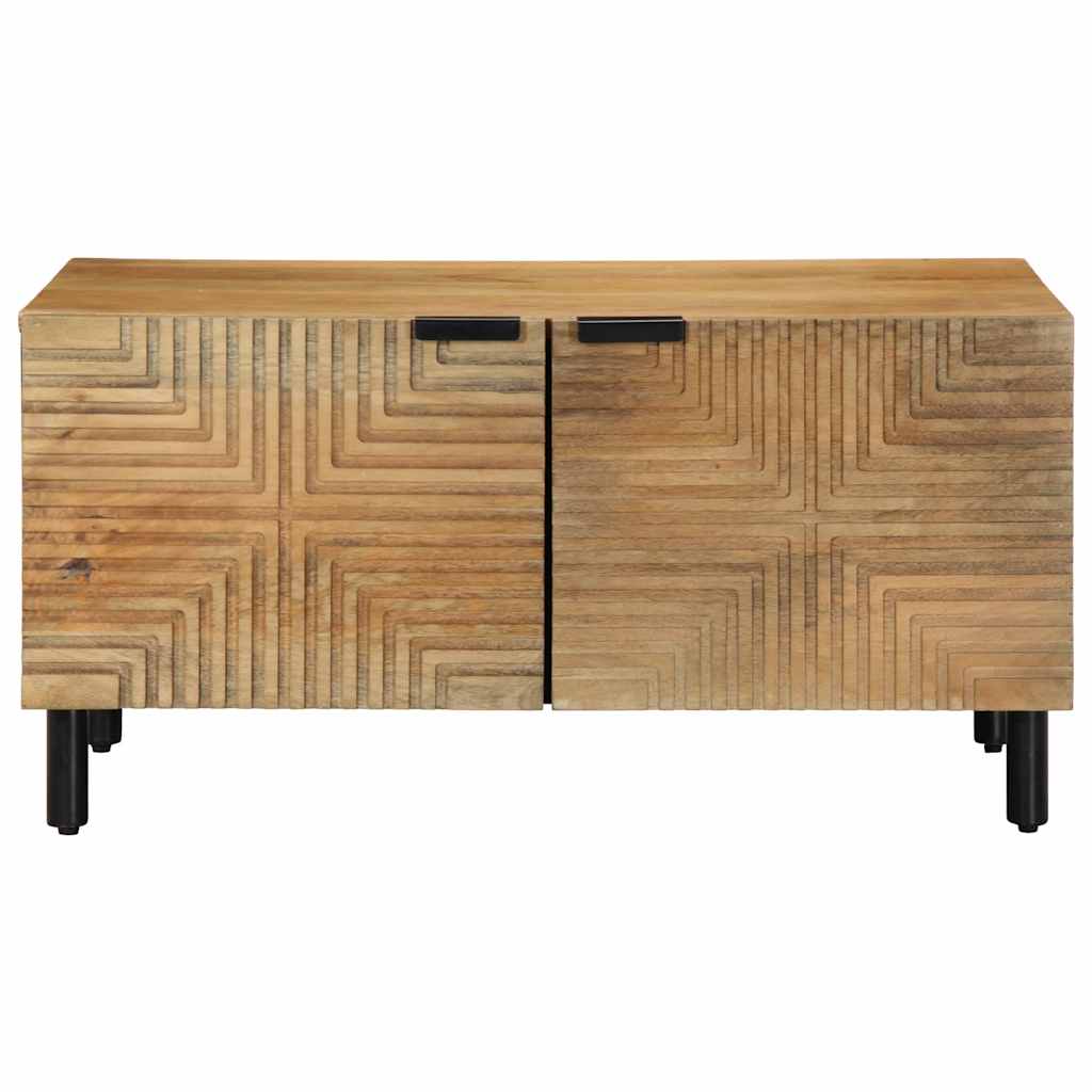 Table basse marron 80x50x40 cm bois de manguier massif - XIOS