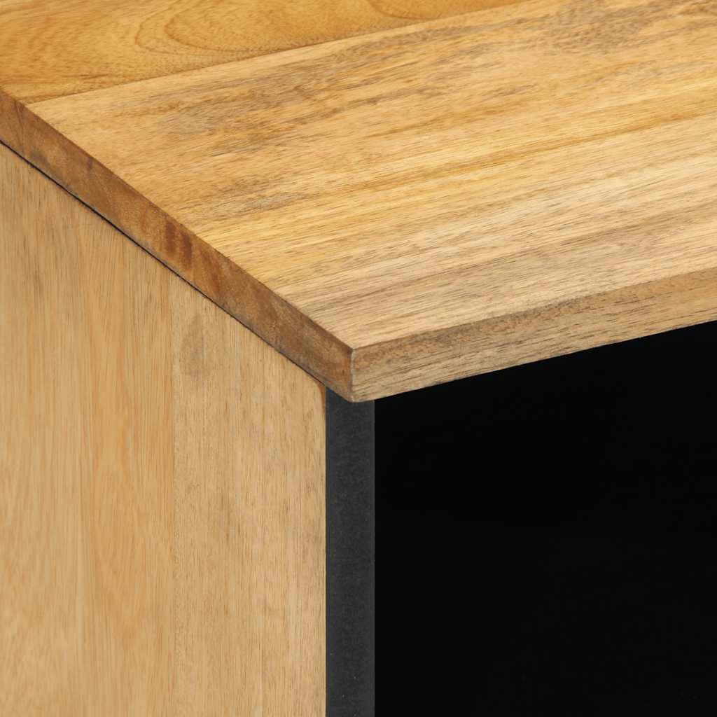 Table de chevet marron 40x33x46 cm bois de manguier solide - XIOS