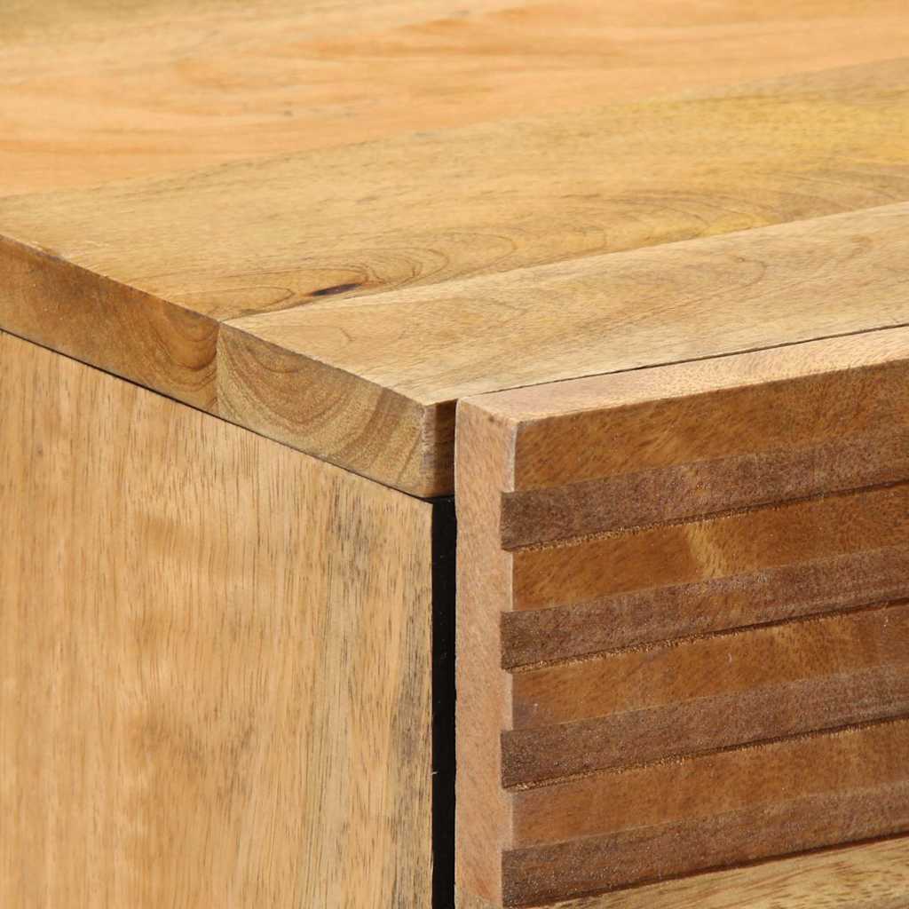 Table de chevet marron 50x33x60 cm bois de manguier massif