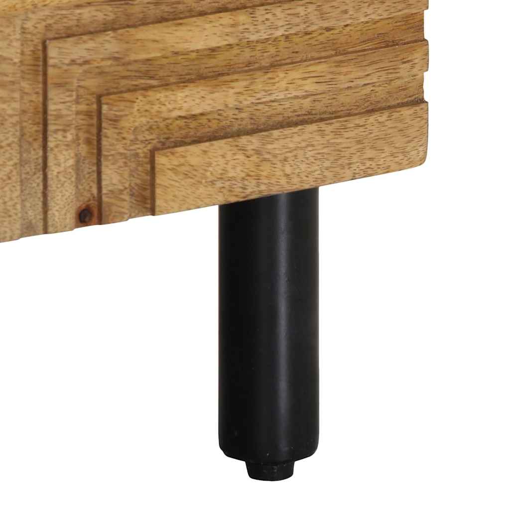 Table de chevet marron 50x33x60 cm bois de manguier massif