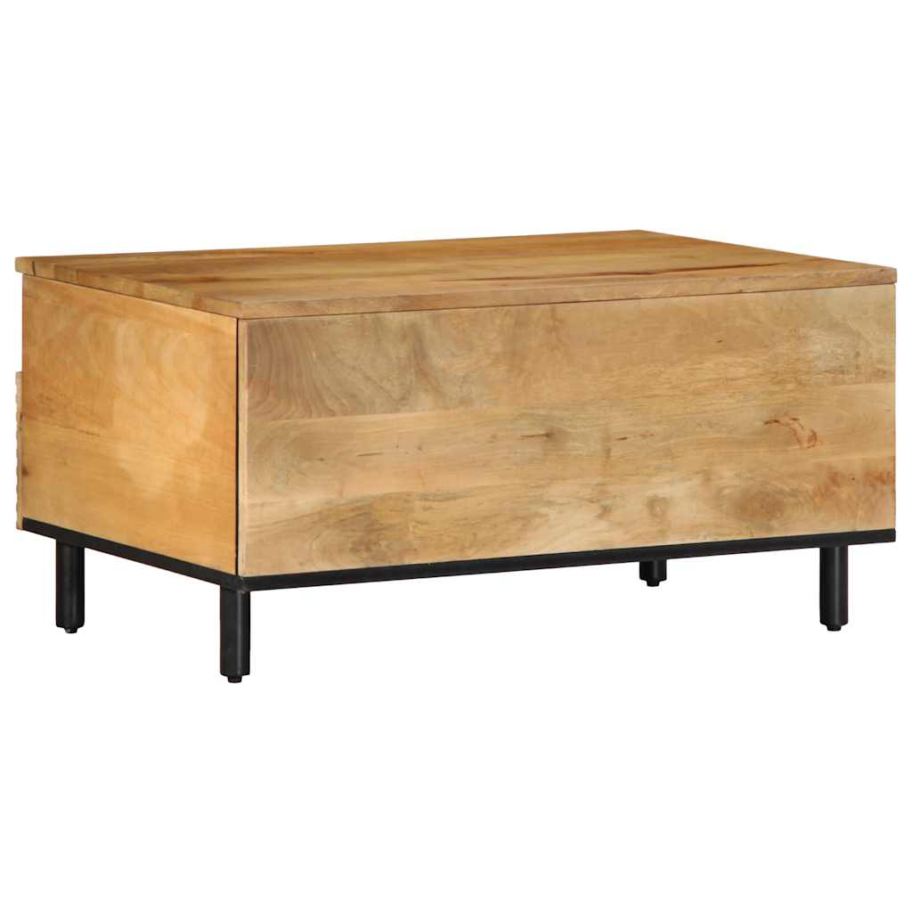 Table basse marron 80x54x40 cm bois massif de manguier - XIOS