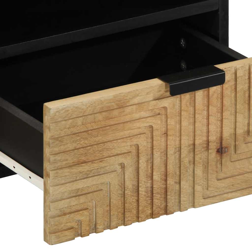 Table basse marron 80x54x40 cm bois massif de manguier - XIOS