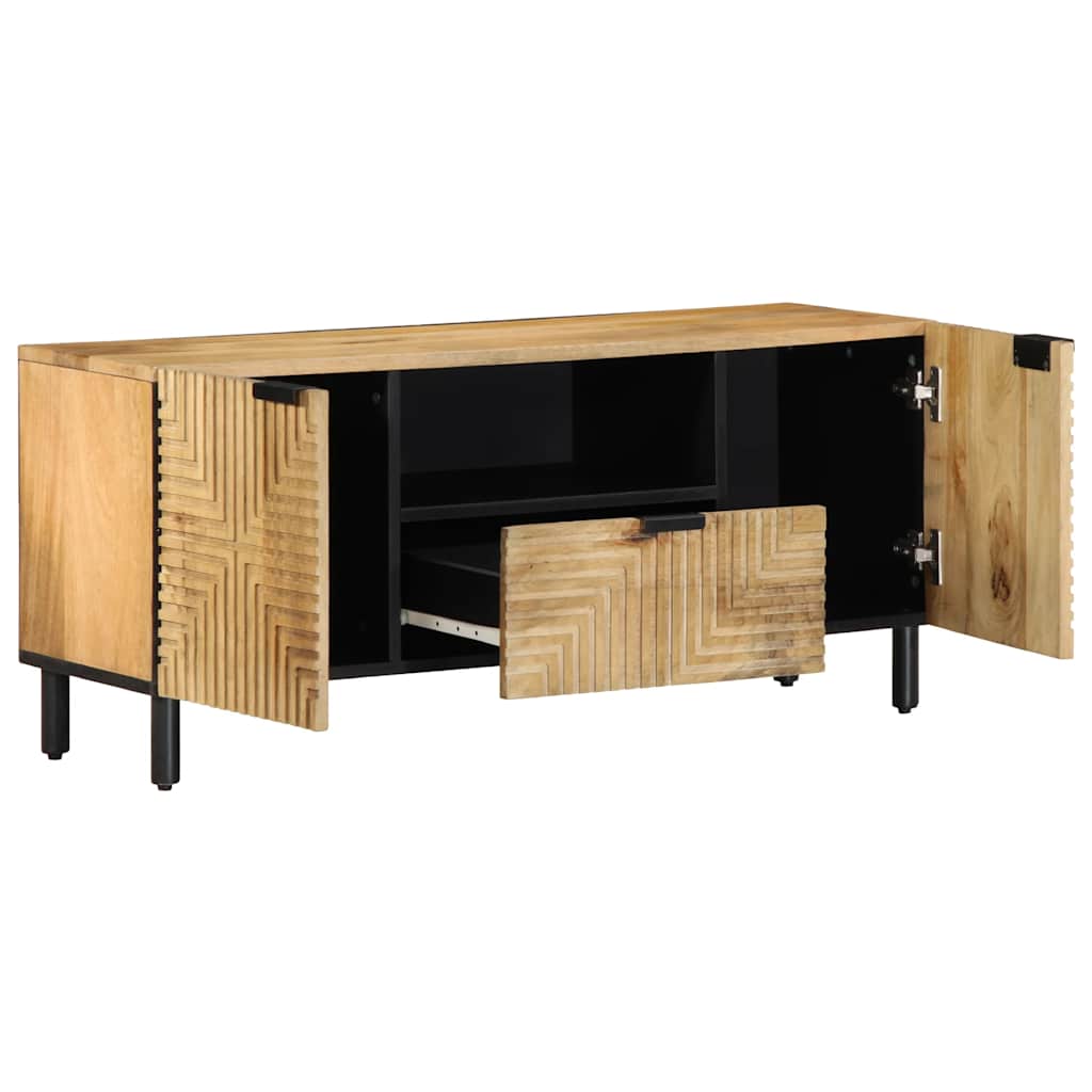 Meuble TV marron 105x33x46 cm Bois massif de manguier - XIOS
