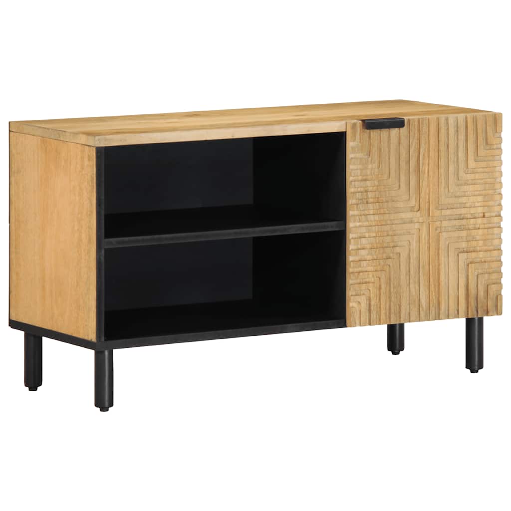 Meuble TV marron 80x31,5x46 cm bois massif de manguier - XIOS