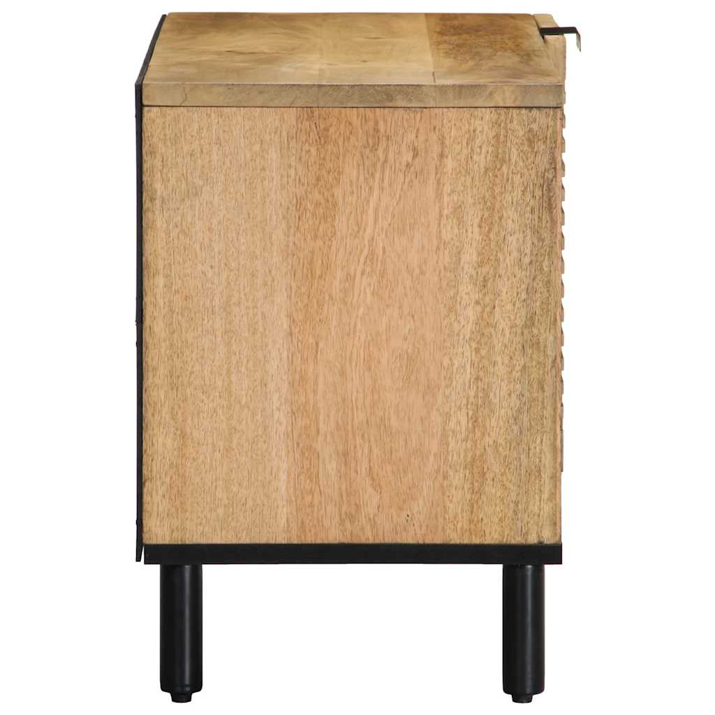 Meuble TV marron 80x31,5x46 cm bois massif de manguier - XIOS