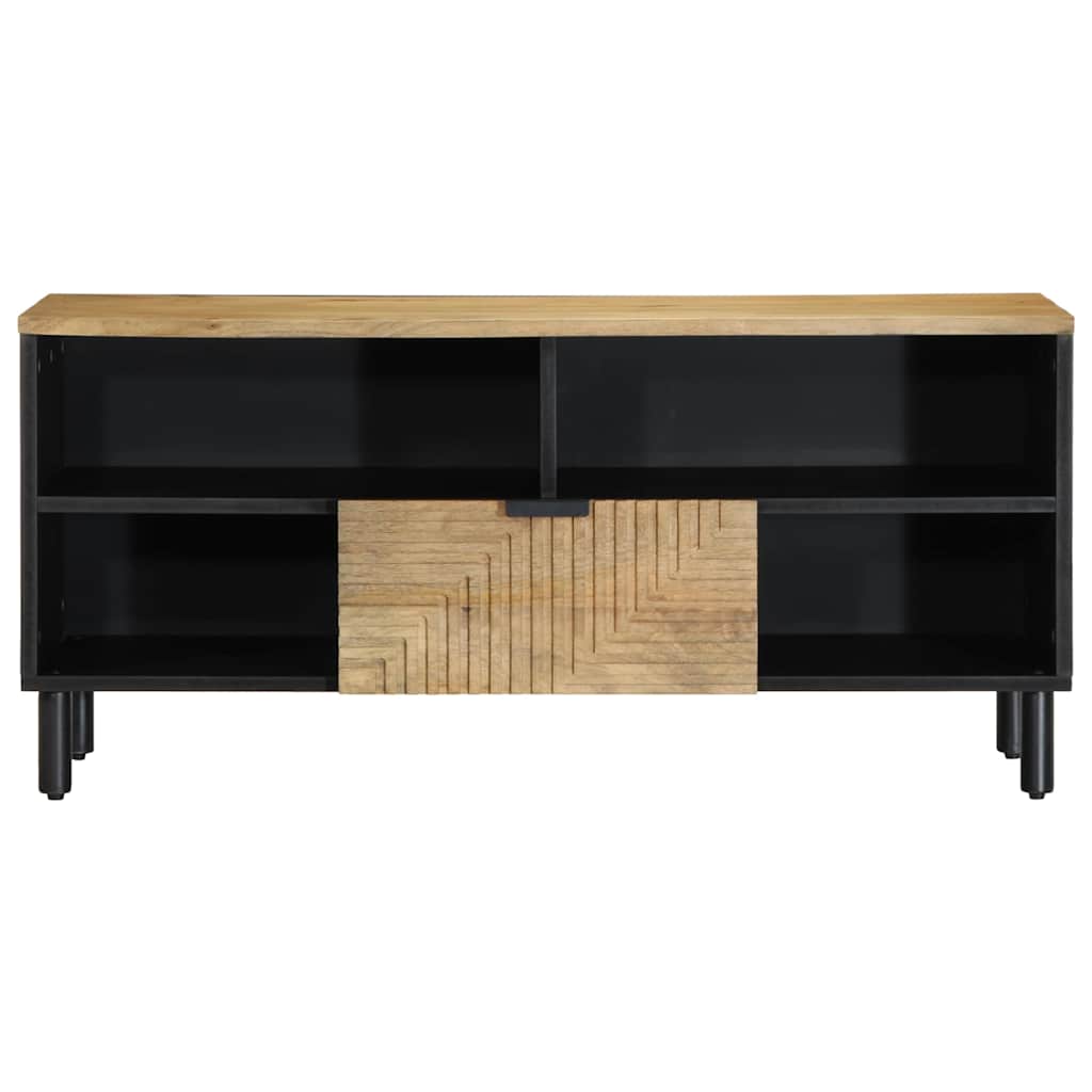 Meuble TV marron 100x33x46 cm bois massif de manguier - XIOS