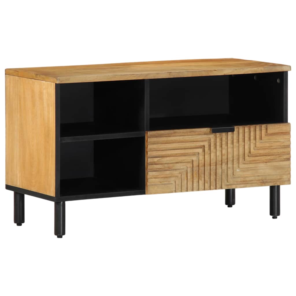 Meuble TV marron 80x33x46 cm bois massif de manguier - XIOS