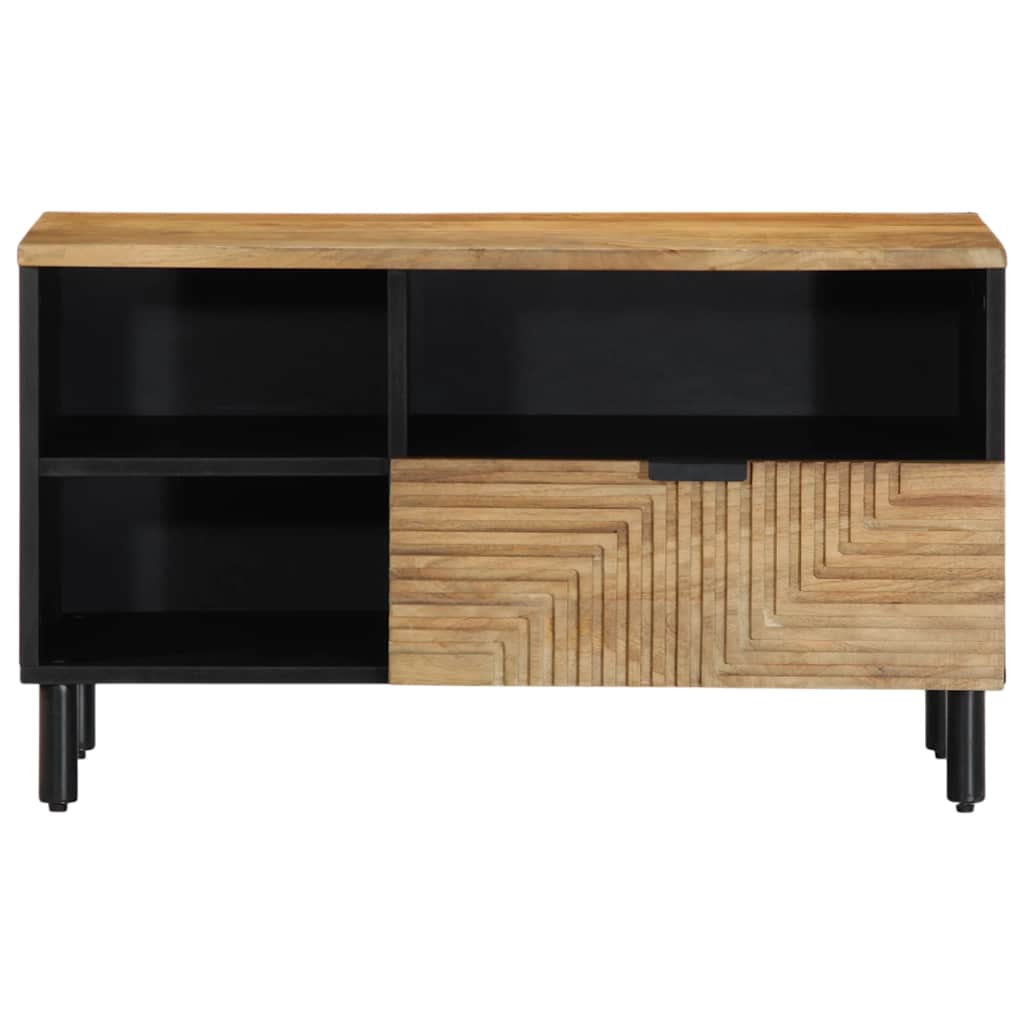 Meuble TV marron 80x33x46 cm bois massif de manguier - XIOS