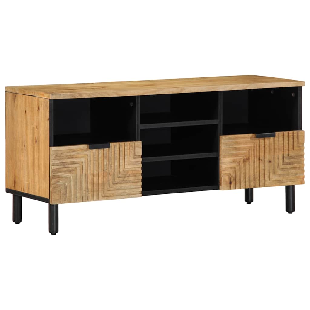 Meuble TV marron 100x33x46 cm bois massif de manguier - XIOS