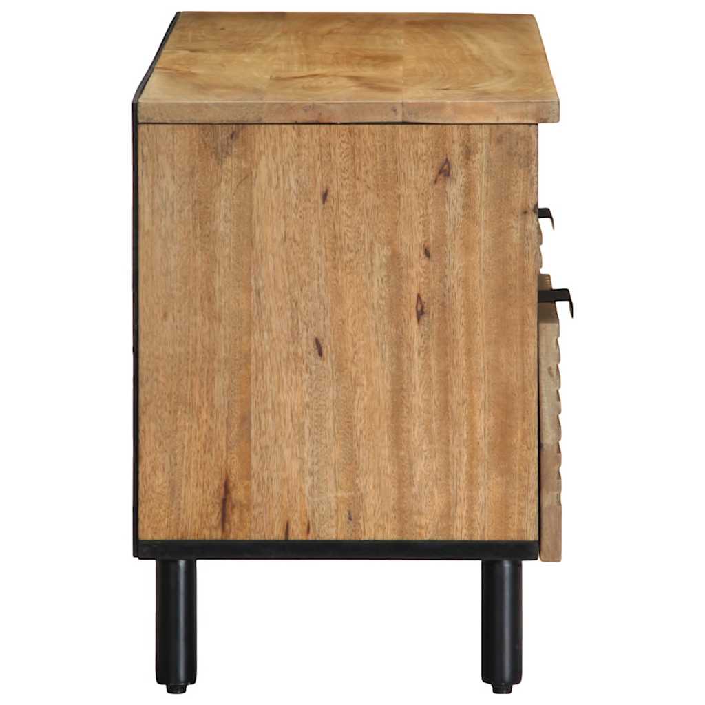 Meuble TV marron 100x33x46 cm bois massif de manguier - XIOS