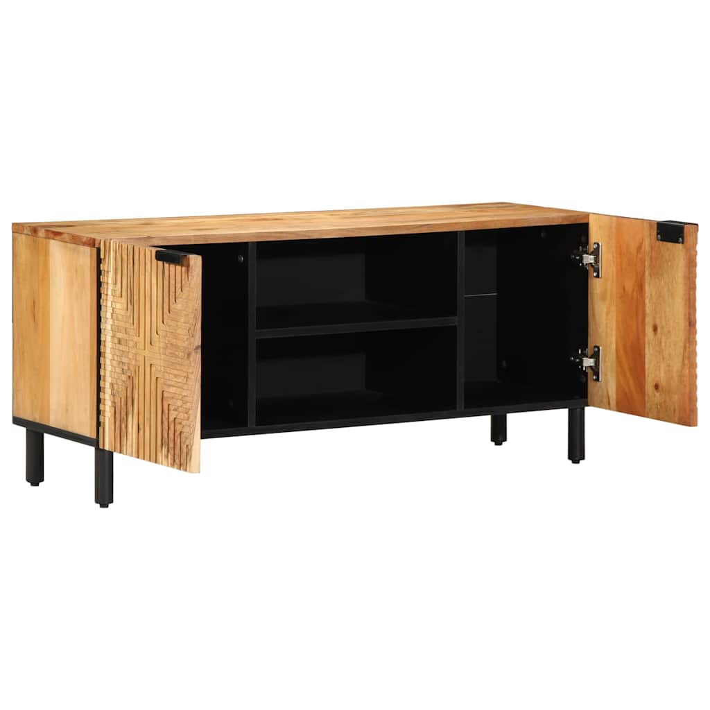 Meuble TV 105 x 33 x 46 cm en bois massif d'acacia - XIOS