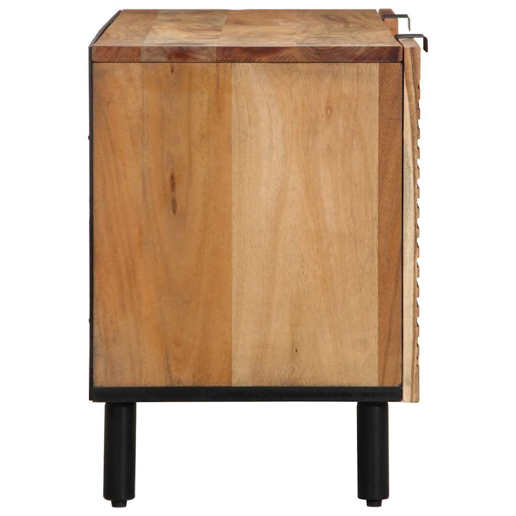 Meuble TV 105 x 33 x 46 cm en bois massif d'acacia - XIOS