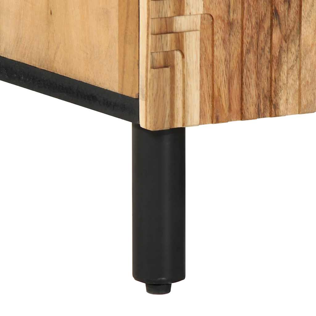 Meuble TV 105 x 33 x 46 cm en bois massif d'acacia - XIOS