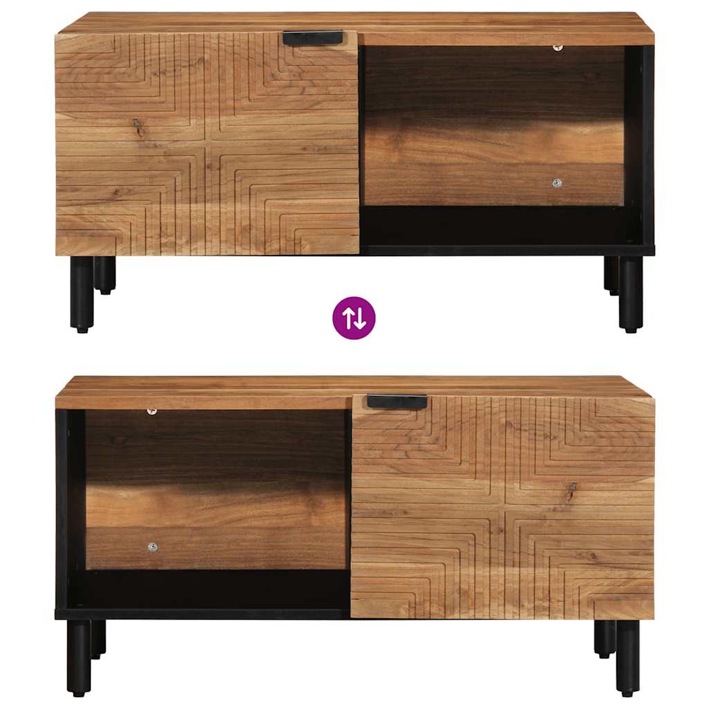 Table basse 80x50x40 cm en bois massif d'acacia - XIOS