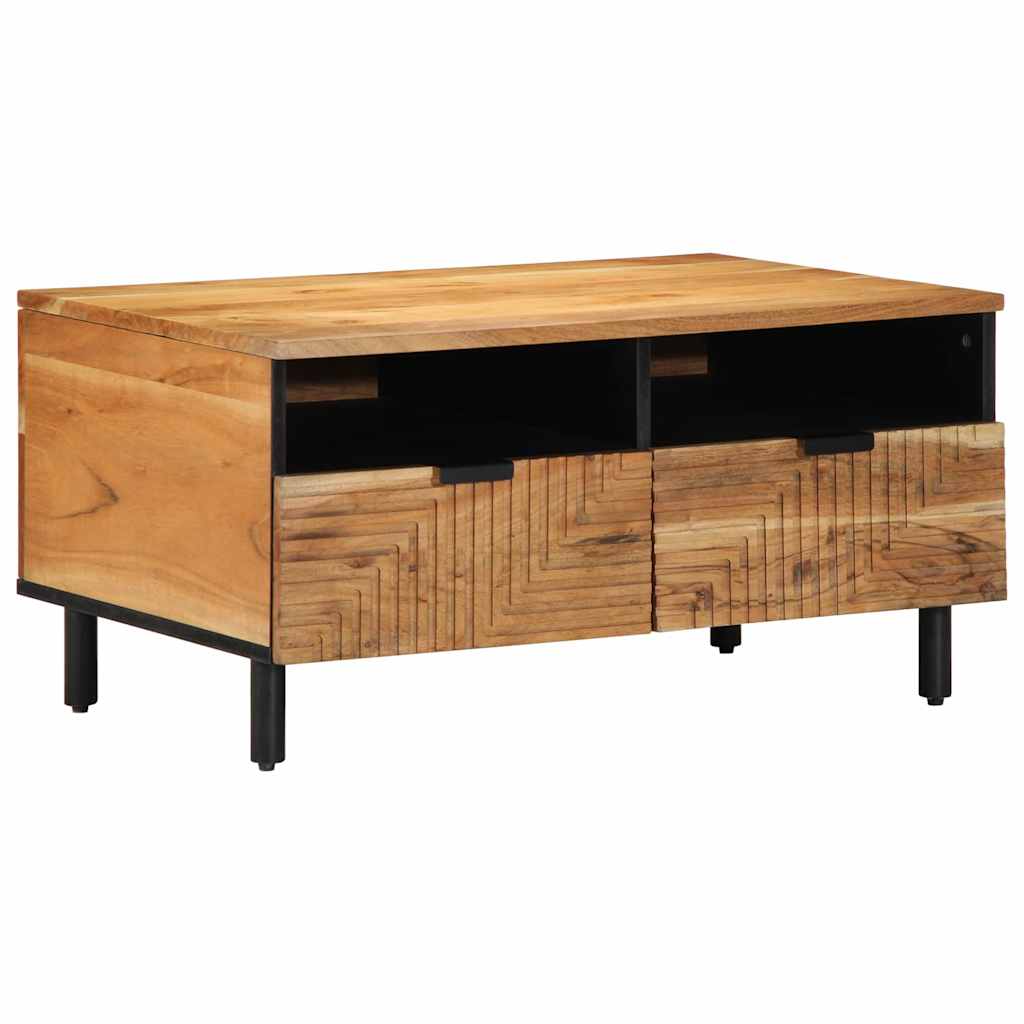 Table basse 80 x 54 x 40 cm Bois d'Acacia Massif