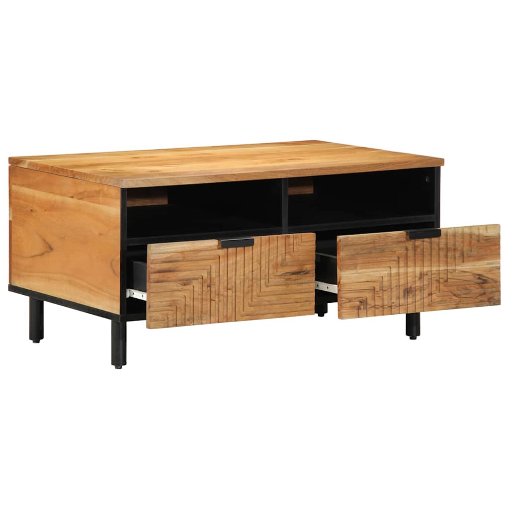 Table basse 80 x 54 x 40 cm Bois d'Acacia Massif