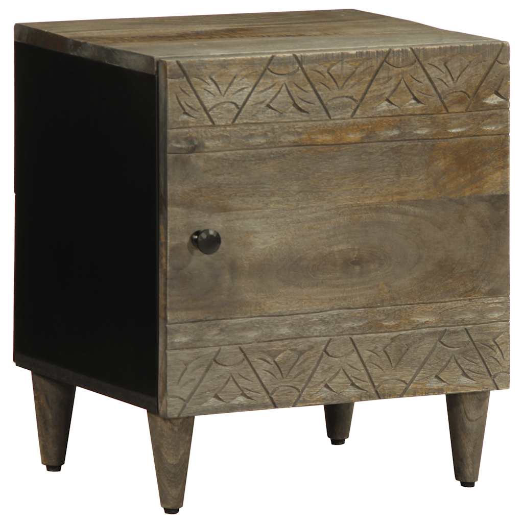 Tables chevet 2 pcs gris clair 40x33x46 cm bois manguier solide - XIOS
