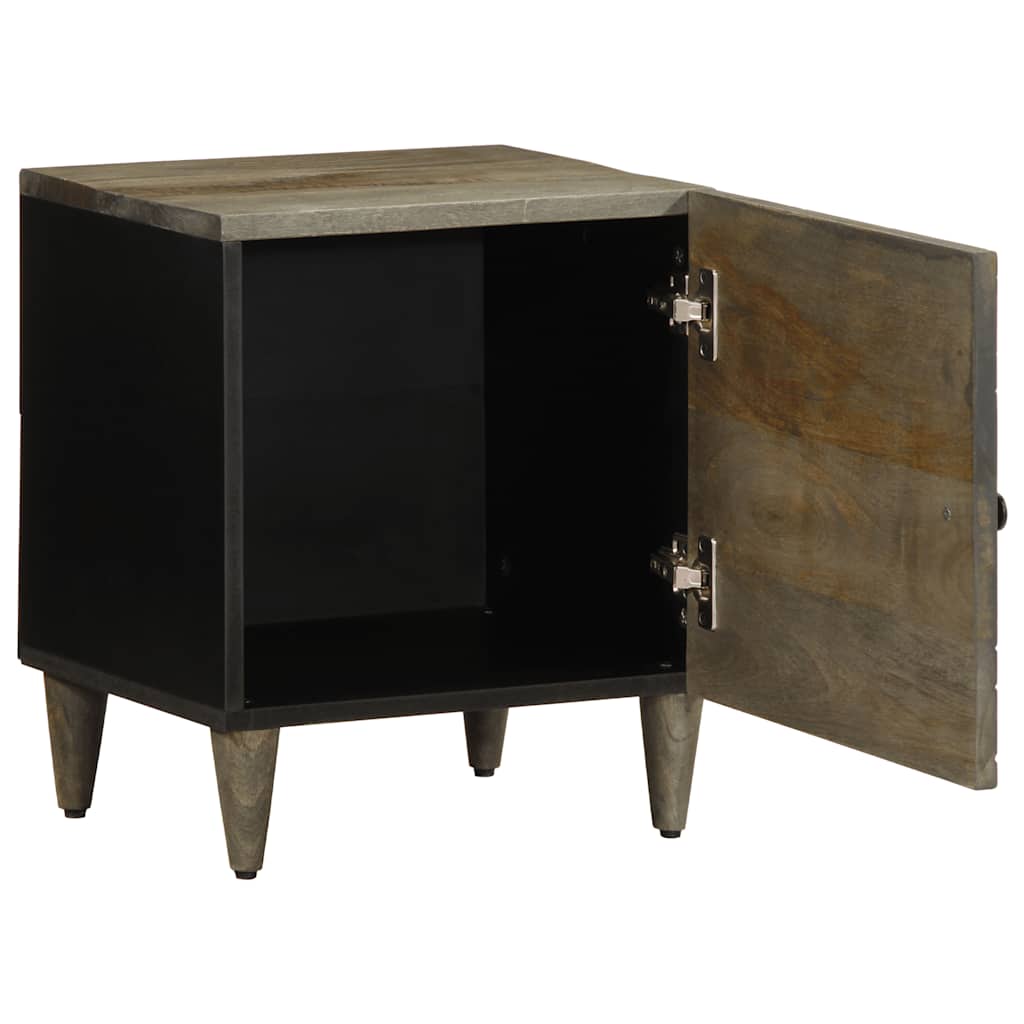 Tables chevet 2 pcs gris clair 40x33x46 cm bois manguier solide - XIOS