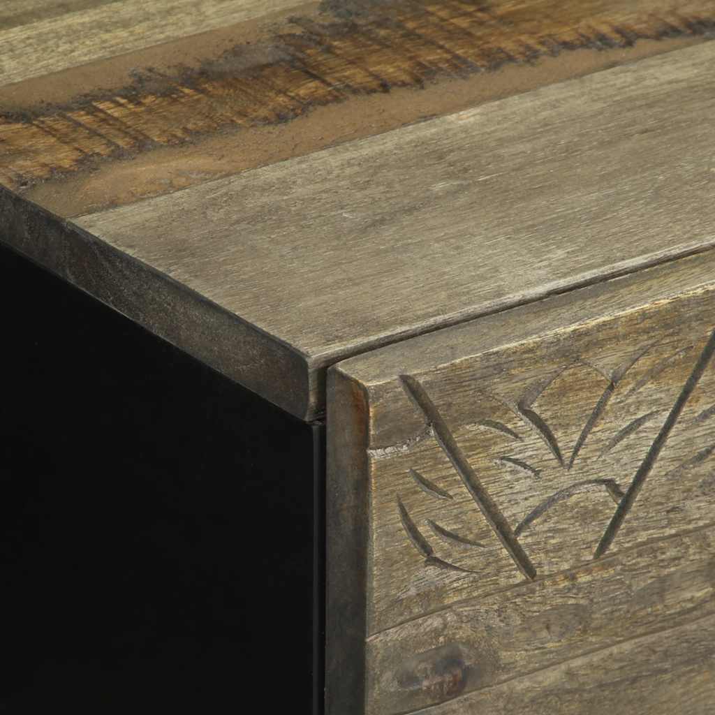 Tables chevet 2 pcs gris clair 40x33x46 cm bois manguier solide - XIOS