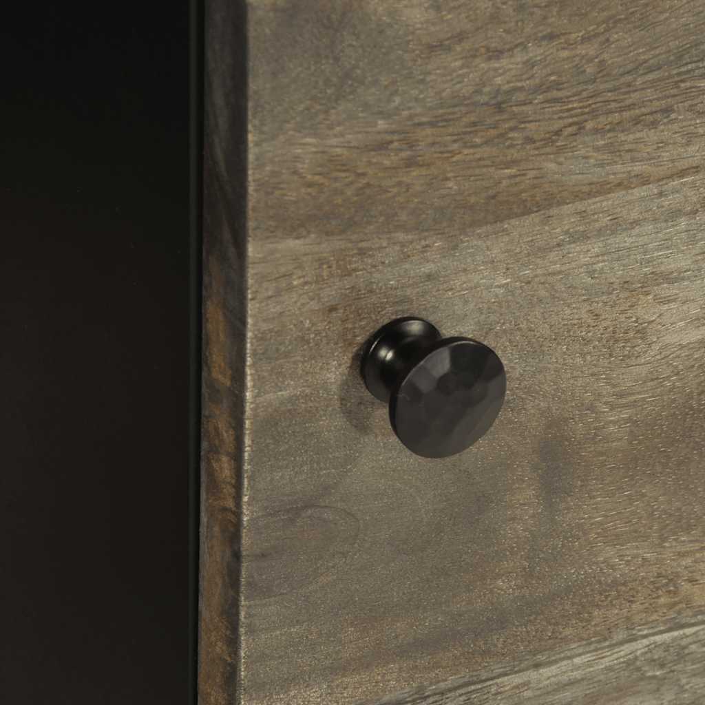 Tables chevet 2 pcs gris clair 40x33x46 cm bois manguier solide - XIOS