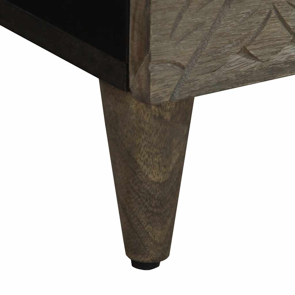 Tables chevet 2 pcs gris clair 40x33x46 cm bois manguier solide - XIOS