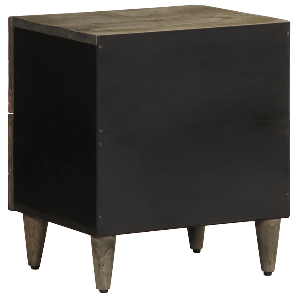 Tables chevet 2 pcs gris clair 40x33x46 cm bois manguier solide - XIOS