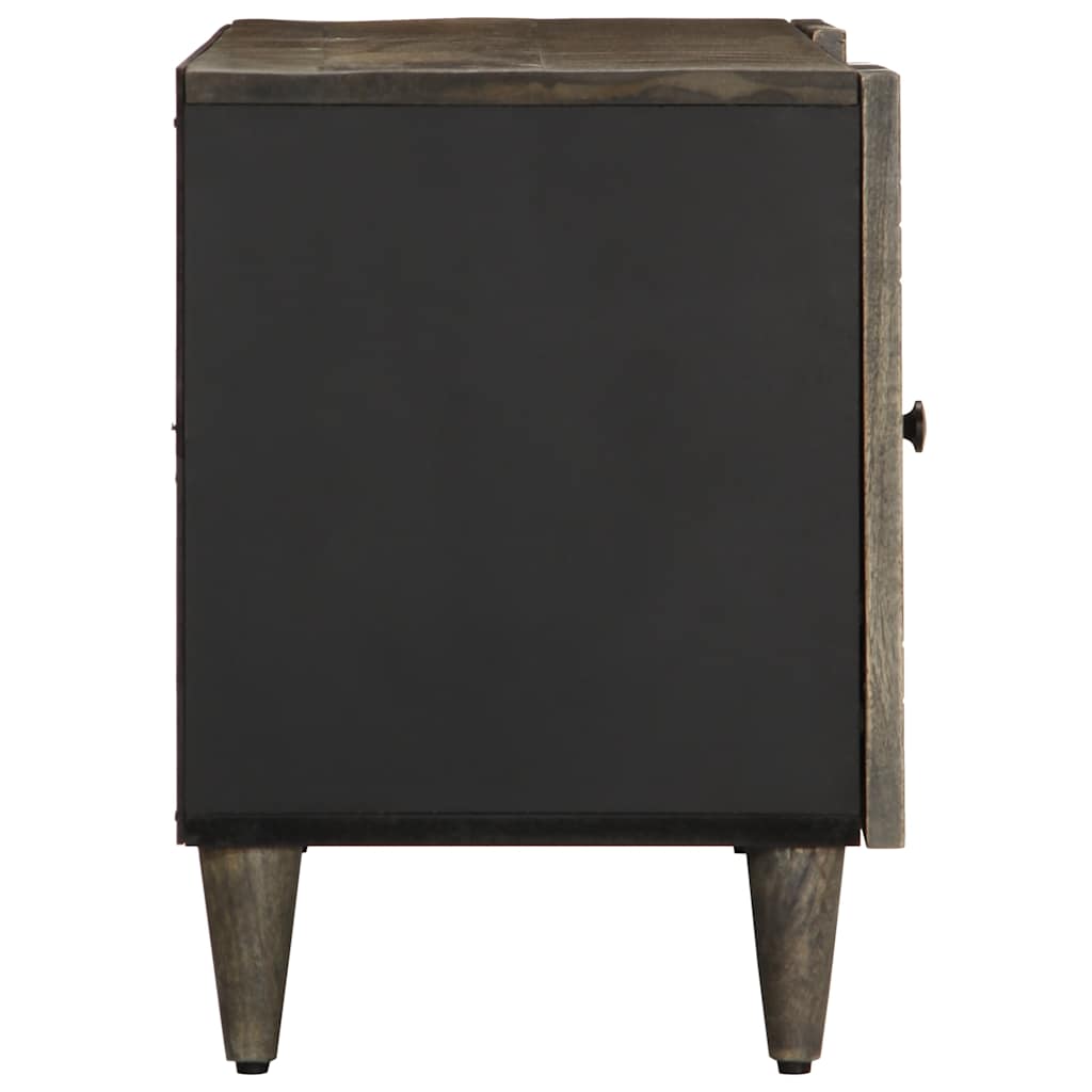 Meuble TV gris clair 105x33,5x46 cm bois massif de manguier - XIOS