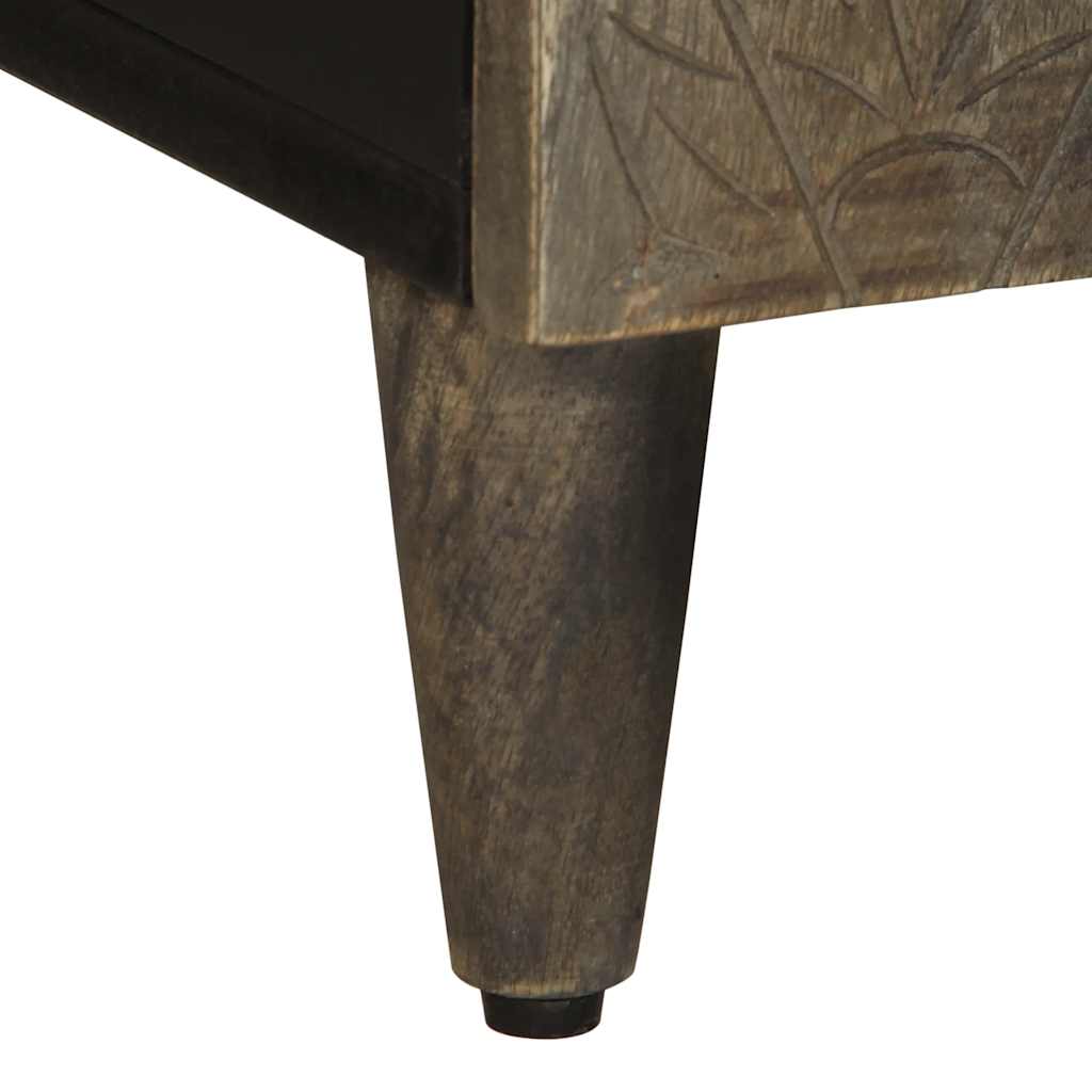Meuble TV gris clair 105x33,5x46 cm bois massif de manguier - XIOS