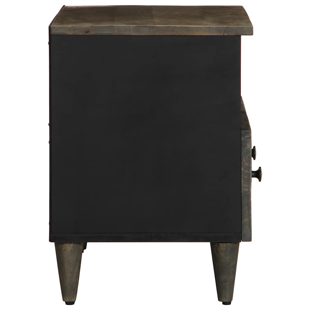 Meuble TV gris clair 70x33,5x46 cm bois massif de manguier - XIOS