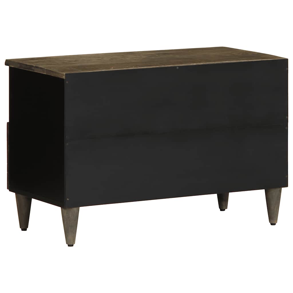 Meuble TV gris clair 70x33,5x46 cm bois massif de manguier - XIOS