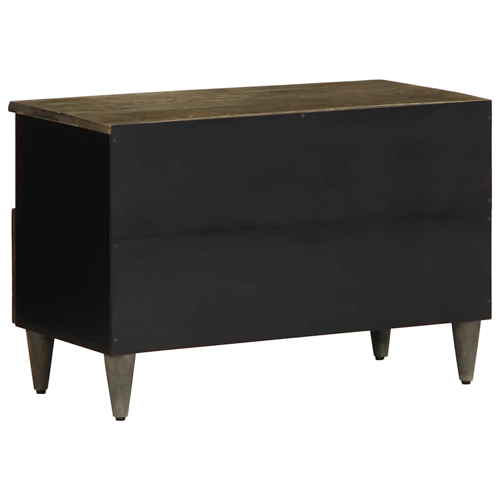 Meuble TV gris clair 70x33,5x46 cm bois massif de manguier - XIOS