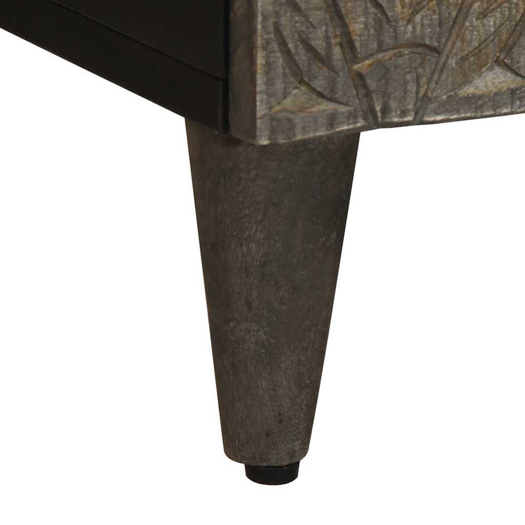 Meuble TV gris clair 70x33,5x46 cm bois massif de manguier - XIOS