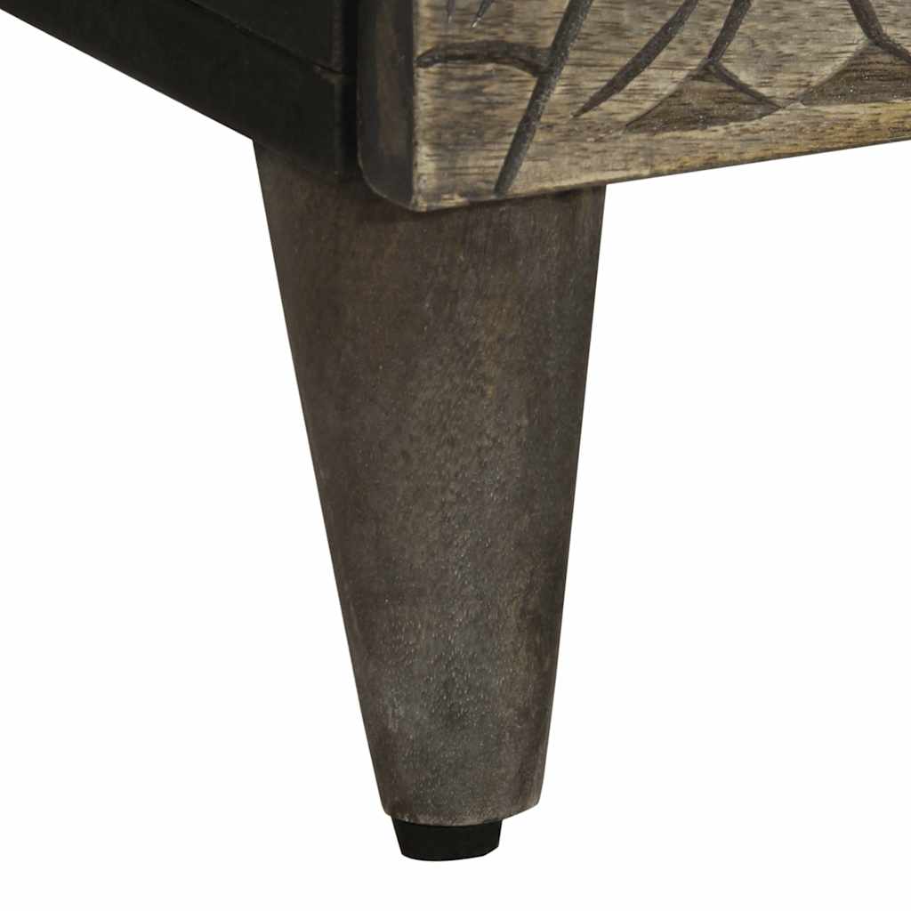 Buffet gris clair 60x33,5x75 cm bois de manguier massif - XIOS