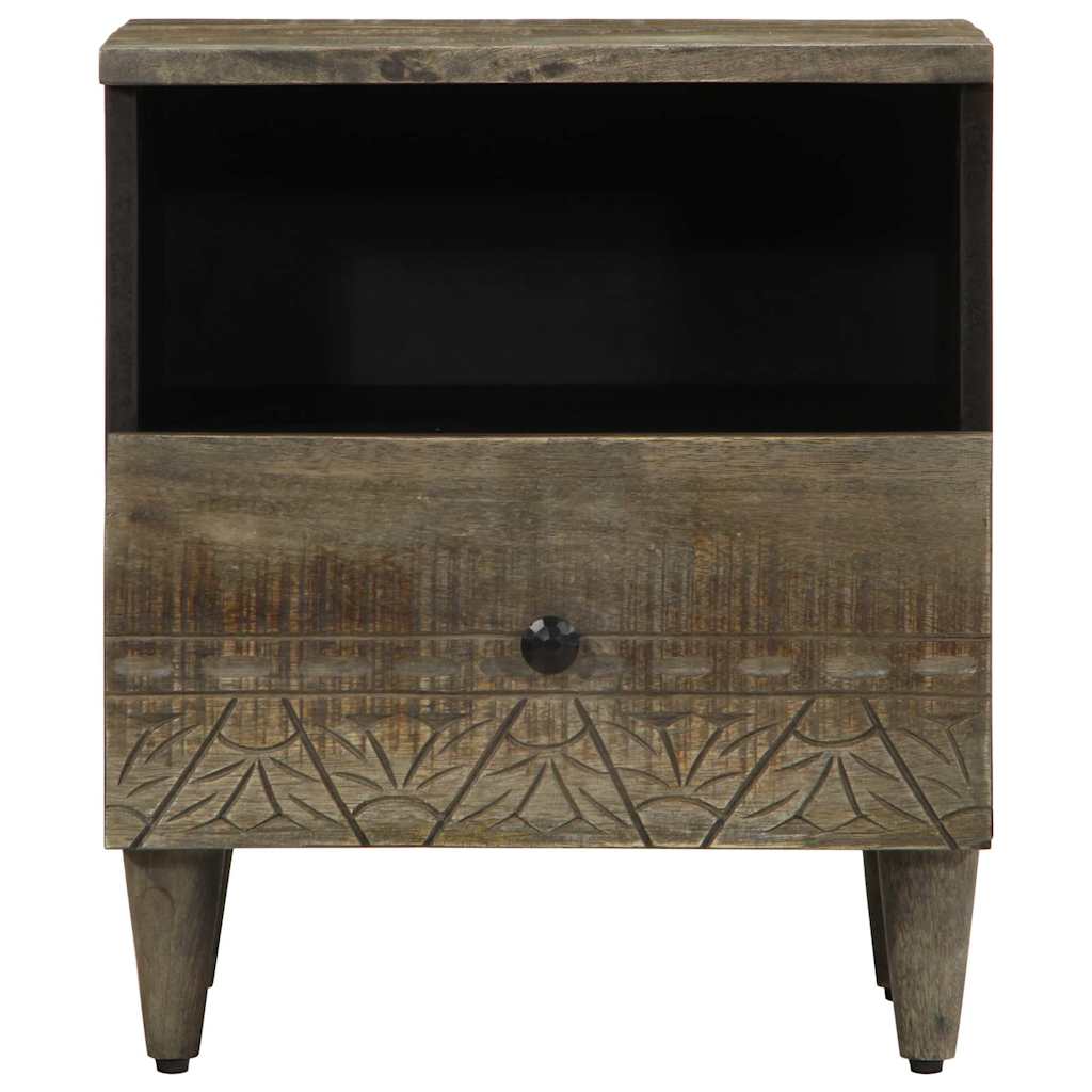 Tables chevet 2 pcs gris clair 40x33x46 cm bois manguier solide - XIOS