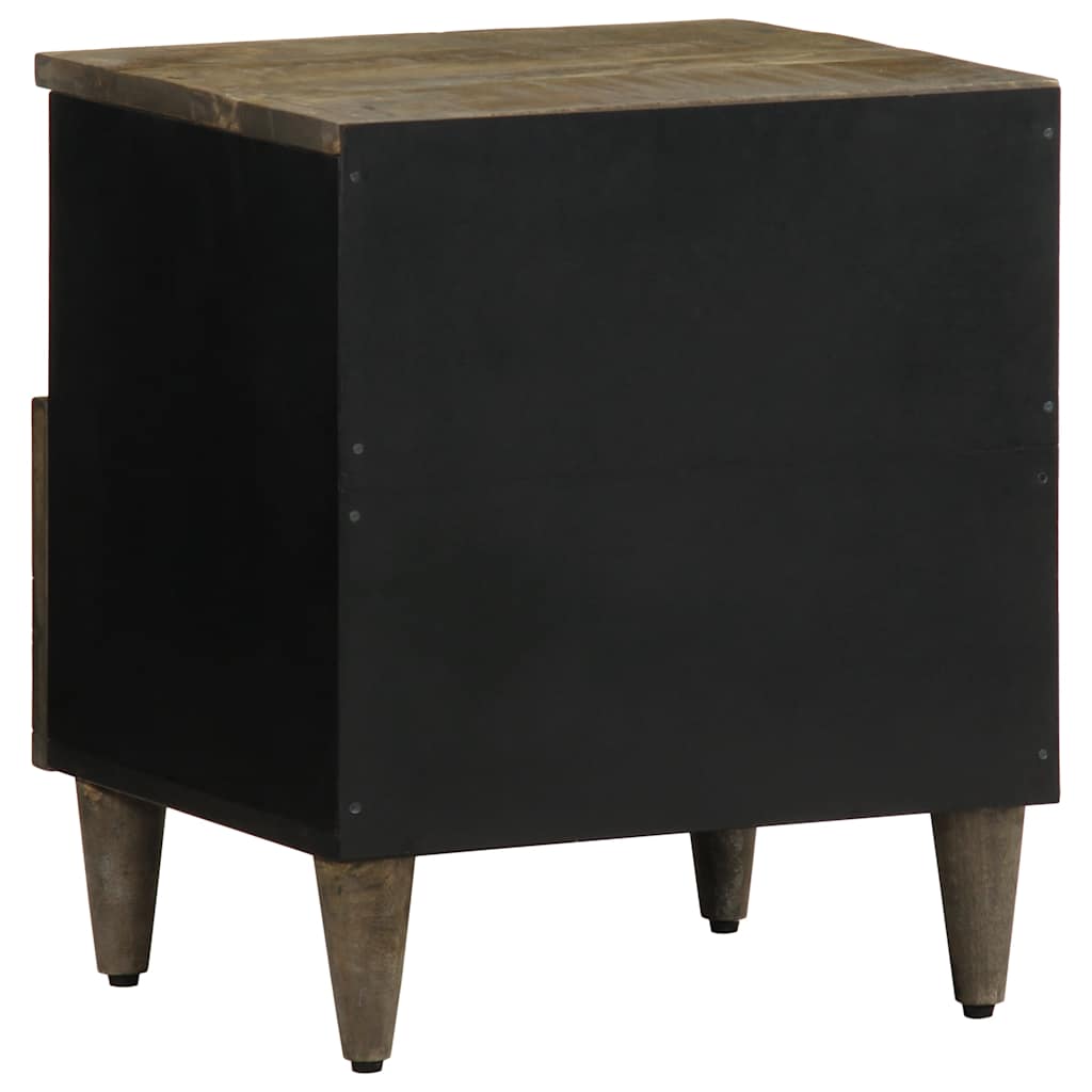 Tables chevet 2 pcs gris clair 40x33x46 cm bois manguier solide - XIOS