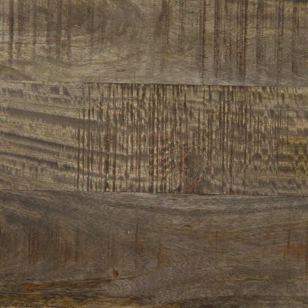 Table de chevet gris clair 50x33x60 cm bois de manguier massif - XIOS