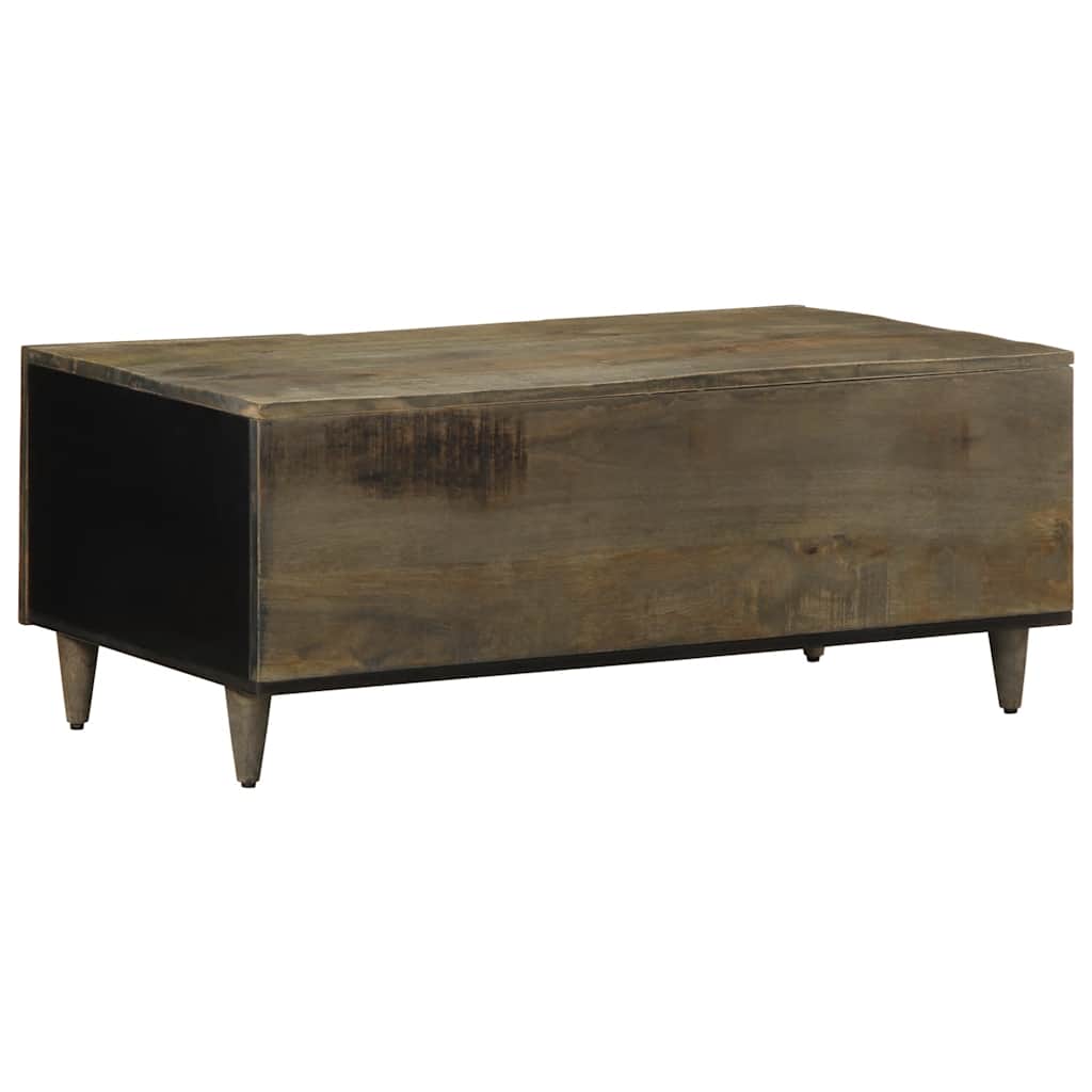 Table basse gris clair 100x54x40 cm bois massif de manguier - XIOS