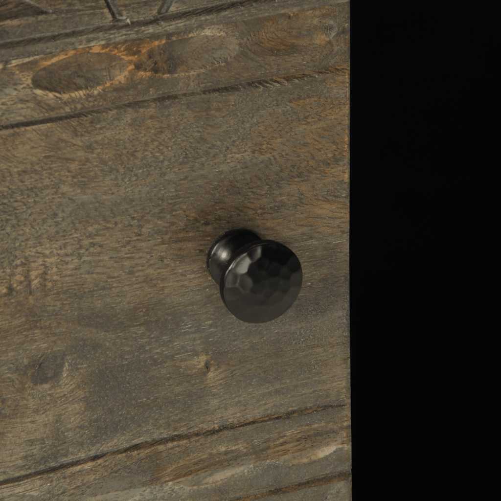 Table basse gris clair 100x54x40 cm bois massif de manguier - XIOS