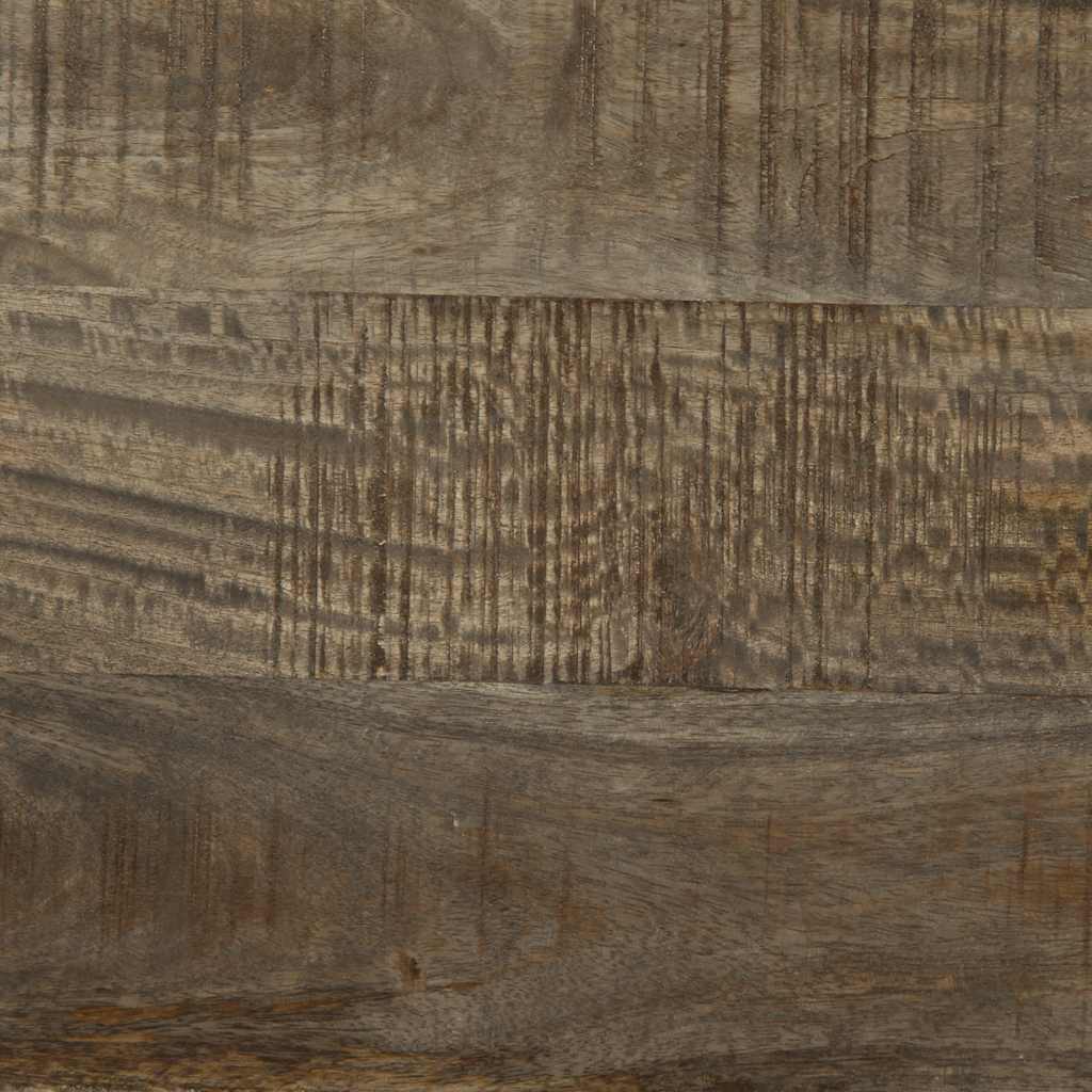 Table basse gris clair 80x54x40 cm bois massif de manguier - XIOS