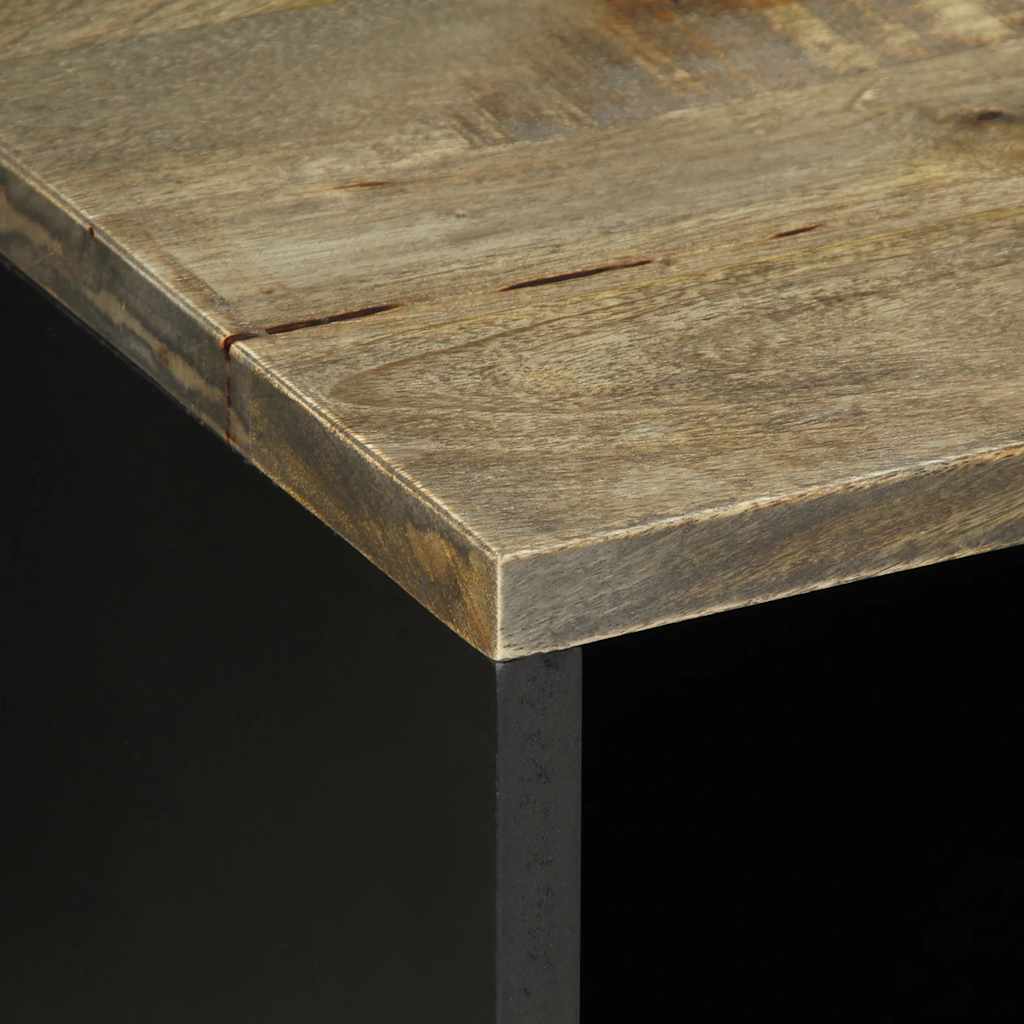 Meuble TV gris clair 80x31,5x46 cm bois massif de manguier - XIOS