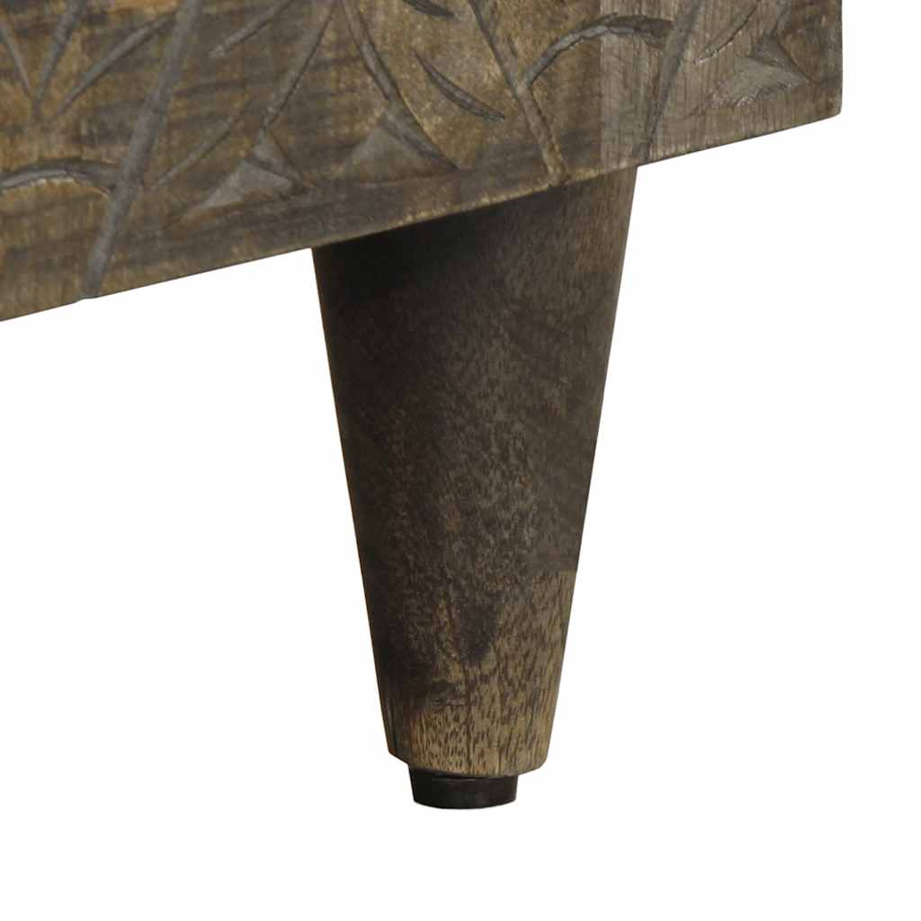 Meuble TV gris clair 80x31,5x46 cm bois massif de manguier - XIOS