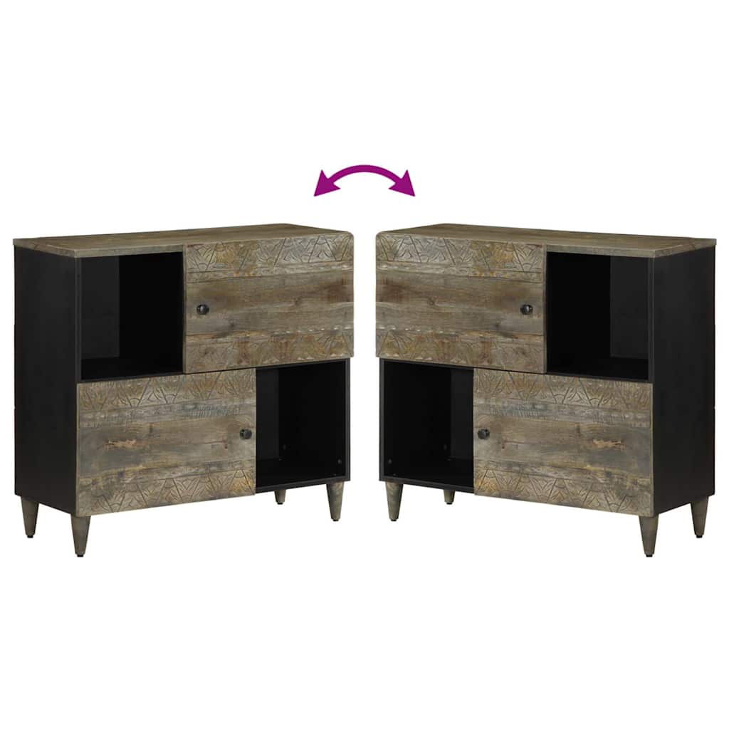 Buffet 80x33x75 cm bois massif de manguier - XIOS