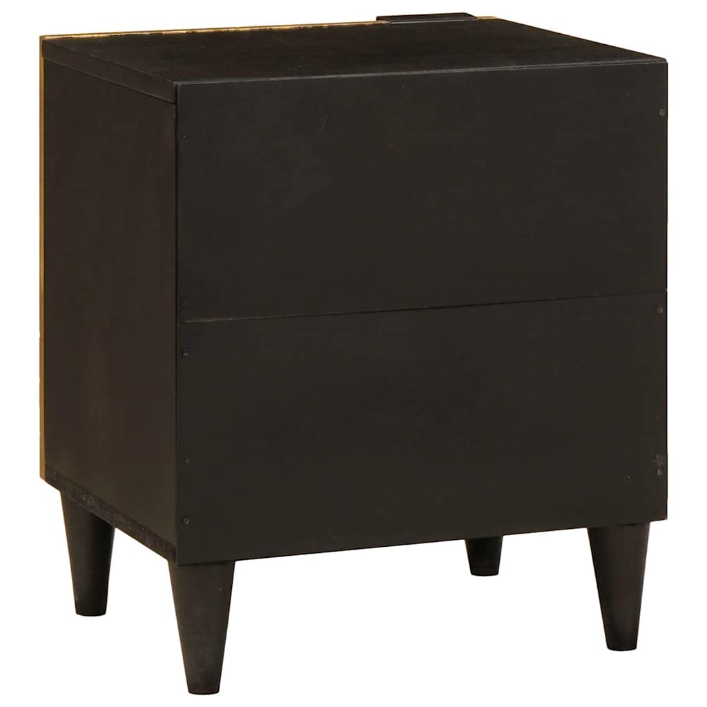 Cabinet de chevet Noir et or 40 x 33,5 x 46 cm