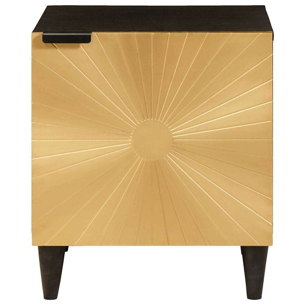 Table de chevet Noir et or 40 x 33 x 46 cm Bois d'ingénierie - XIOS