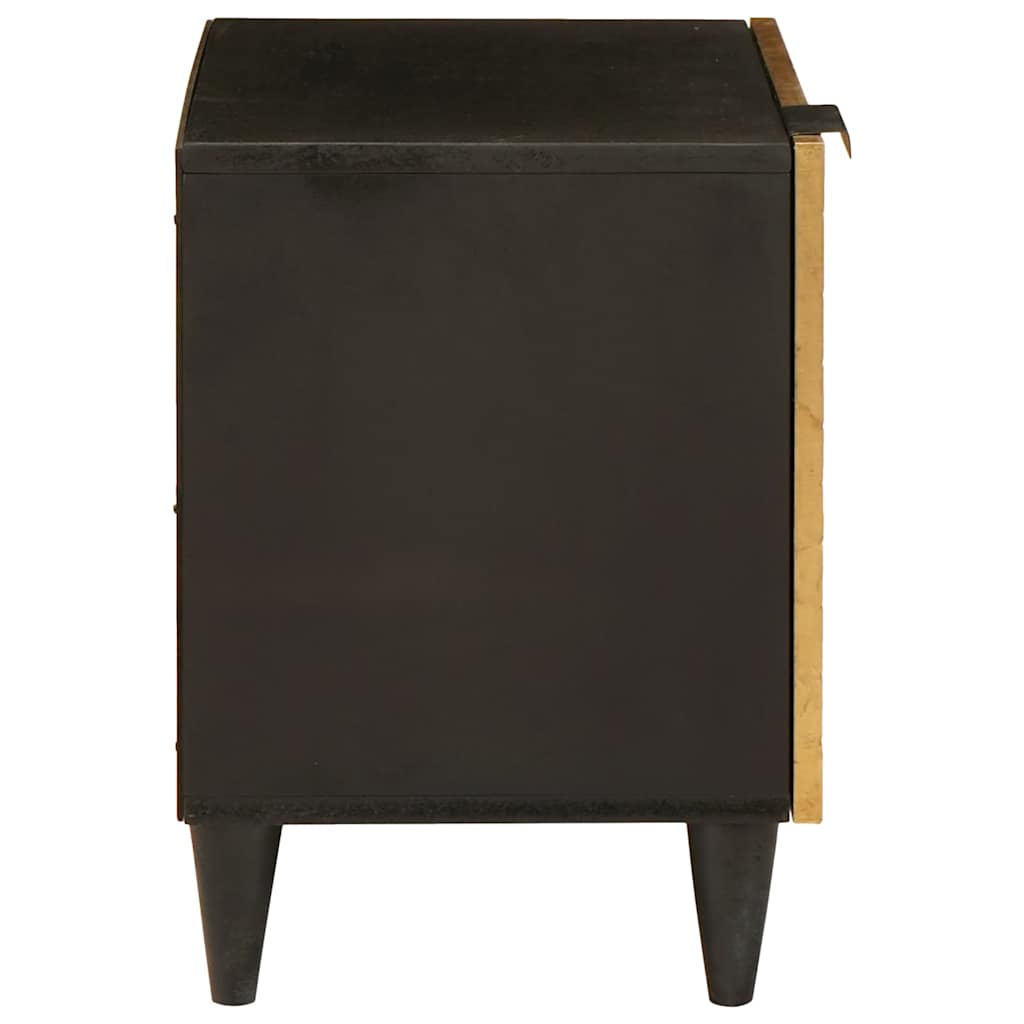 Cabinet de chevet Noir et or 40 x 33,5 x 46 cm